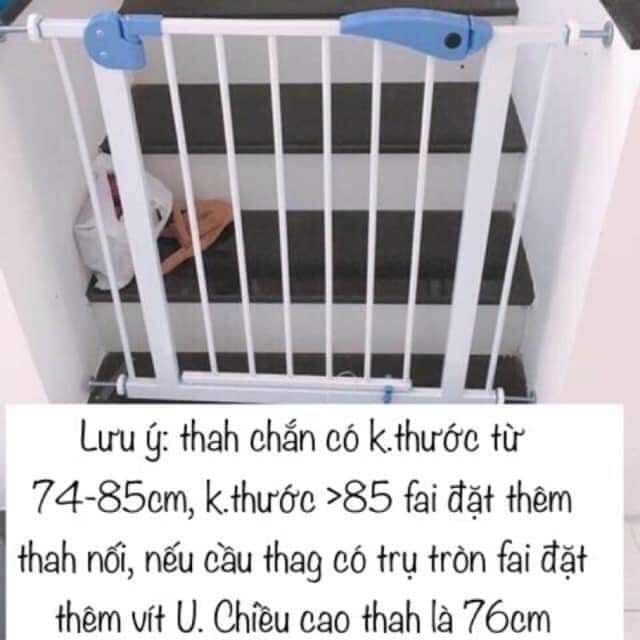 Thanh chắn cầu thang, thanh chắn cửa không cần khoan tường
