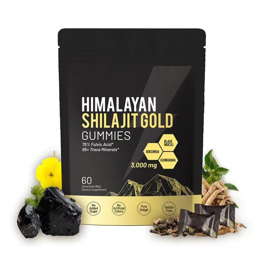 In-stock Cross-border Hot-selling Shilajit 60 Individually Packaged Original Flavor Soft Candy Bags Wholesale from Source Factory, Available for Dropshippi