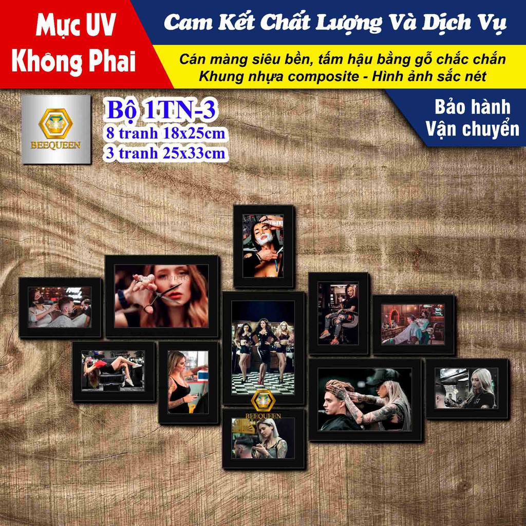 Bộ 11 Khung Tranh Sexy Trang Trí Barbershop
