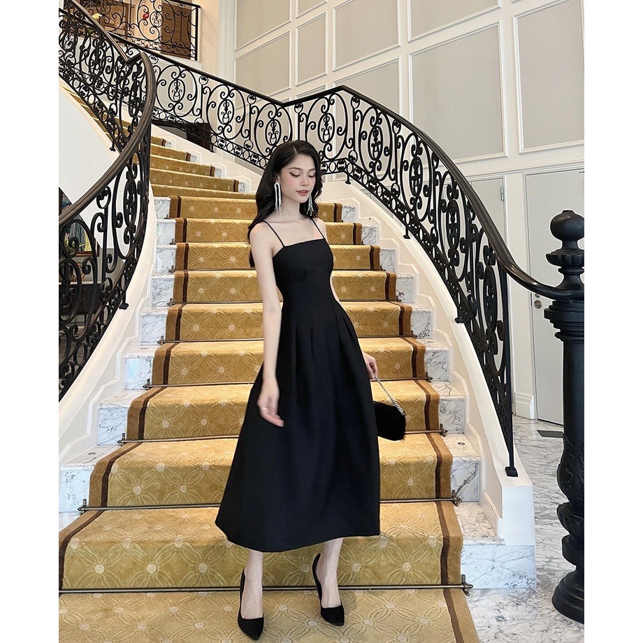 Đầm dự tiệc 2 dây xếp ly xinh xắn - KAY dress