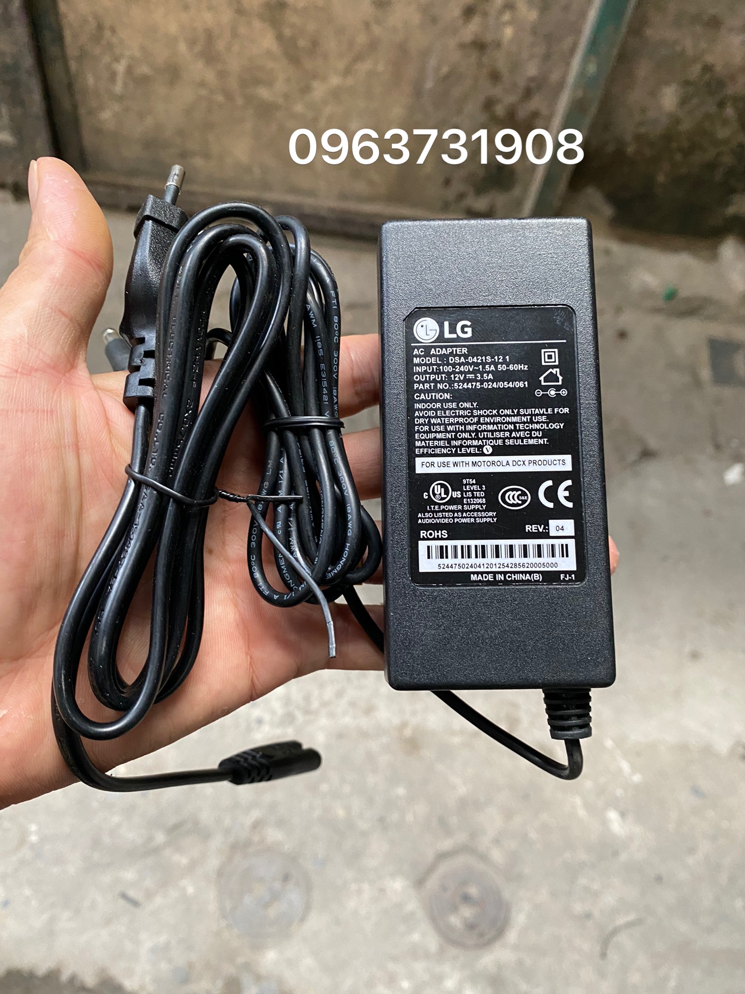 Adapter nguồn 12v-3.5a cho màn hình lg 12v-3.5a xịn hãng lg