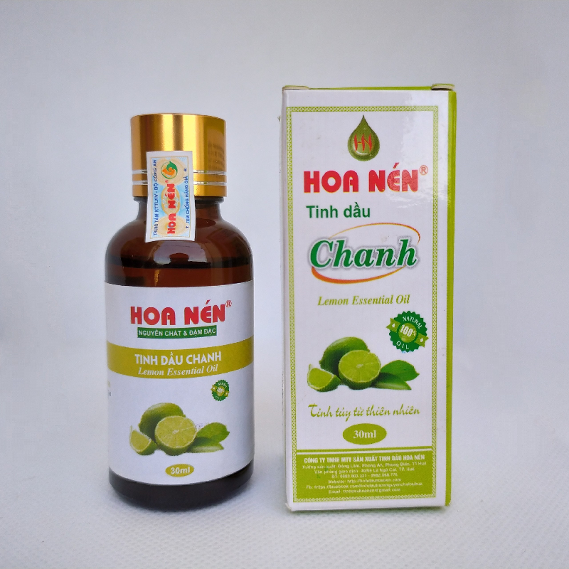 Tinh dầu chanh nguyên chất Hoa Nén 30ml - Tinh dầu xông phòng, khử mùi, diệt khuẩn