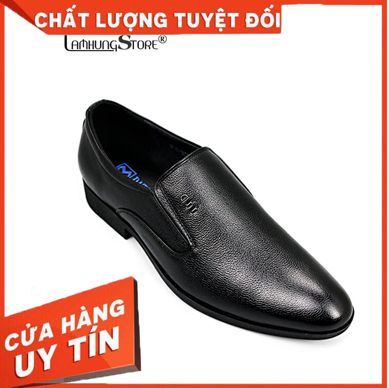 [HCM][Da thật] Giày tây nam da bò cao cấp giá rẻ [CAM KẾT HÌNH THẬT BẢO HÀNH CHÍNH HÃNG 12 THÁNG ĐƯỢC ĐỔI SIZE] LAMHUNGAV5070-đen giày tây nam với thiết kế lịch lãm sang trọng phù hợp đi làm công sở
