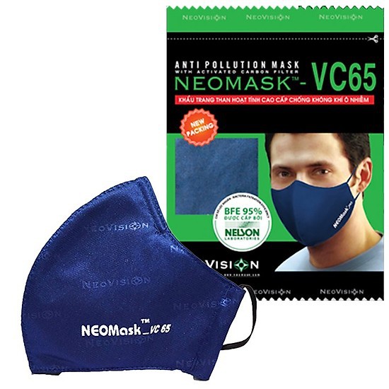 Combo 10 chiếc khẩu trang than hoạt tính Neomask VC65 đeo tai