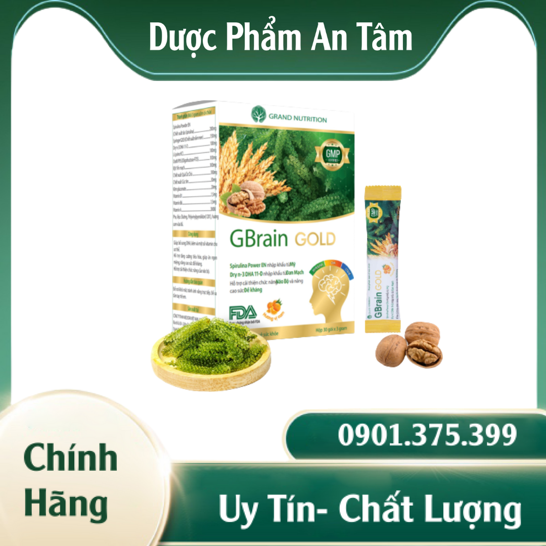 [COMBO 2 HỘP] Cốm Trí Não G-Brain Gold Giúp Bổ Sung Dinh Dưỡng Tăng Sức Để Kháng Tăng Cường Trí Não 