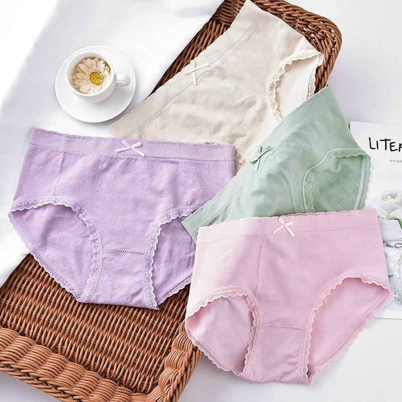 Combo 10 quần lót cotton co giãn 4 chiều, kháng khuẩn, freesize 45-60kg