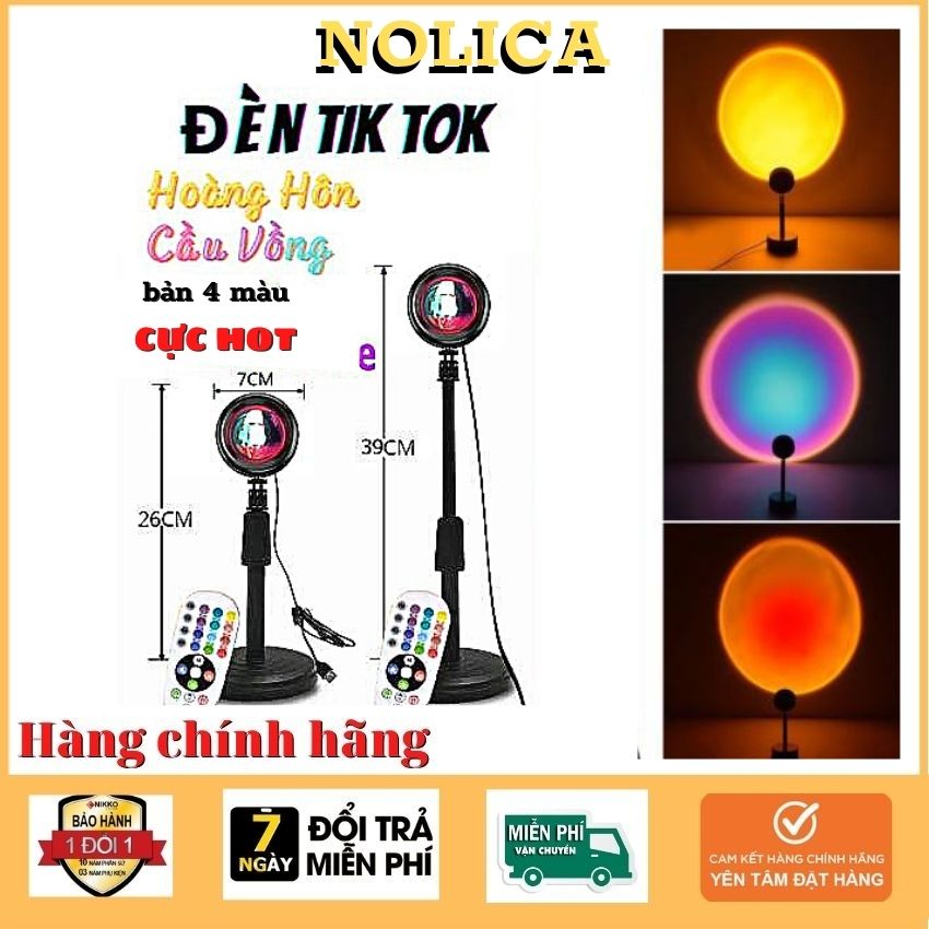 [FreeShip+Giảm 41%]Đèn hoàng hôn mini cao cấp NOLICA DT01 đèn quay tiktok đèn quay video  chụp ảnh đổi 4 màu Đèn nền-Đèn cầu vồng- Led-Chụp hình  giá rẻ