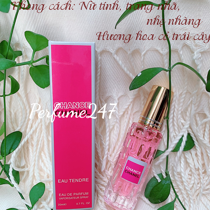 [HCM]NƯỚC HOA NỮ CHANCE HỒNG 20ML HƯƠNG HOA CỎ TRÁI CÂY