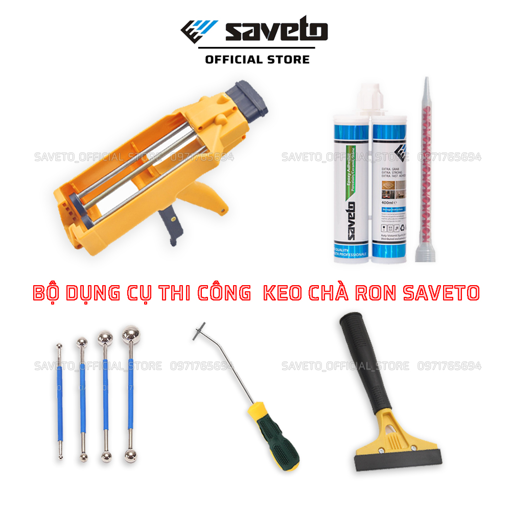 Combo keo chít mạch Saveto chống thấm bám bẩn, dùng cho gạch men chống thấm bám bẩn