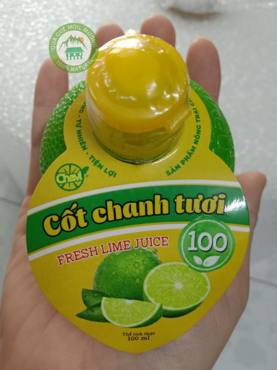 Nước Cốt Chanh Vắt Không Đường - Nguyên chất 100% Chanh tươi CHAVI, Long An