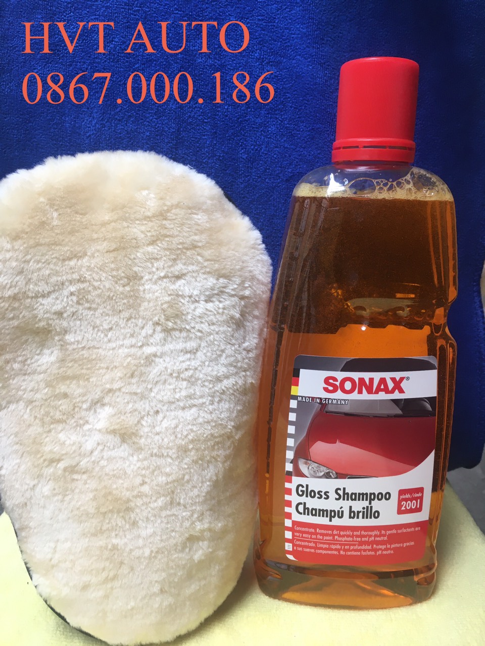 Nước rửa xe đậm đặc sonax gloss shampoo 314300 1l
