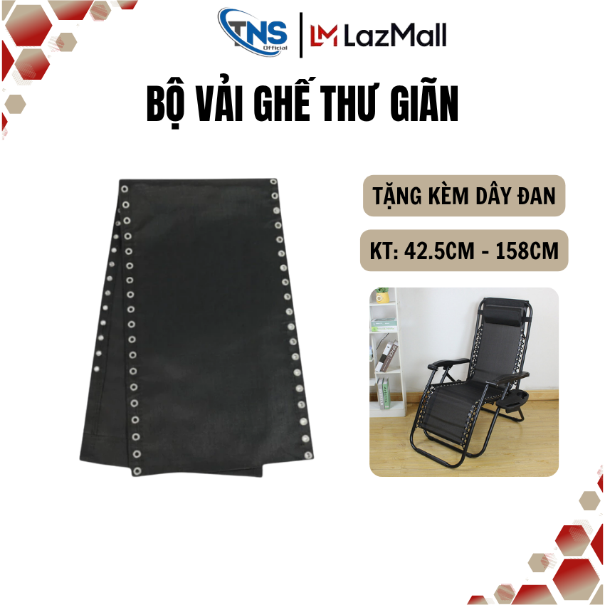 [ TẶNG KÈM DÂY] Vải lưới thay ghế bố xếp gọn, lưới ghế thư giãn chất vải đan 2*1 được ép viền ba lớp. Độ bền tốt dễ dàng vệ sinh và lắp đặt