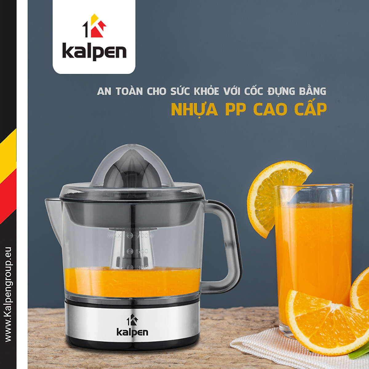 Máy vắt cam Kalpen - thương hiệu Đức, bảo hành 24 tháng - Hàng Chính Hãng