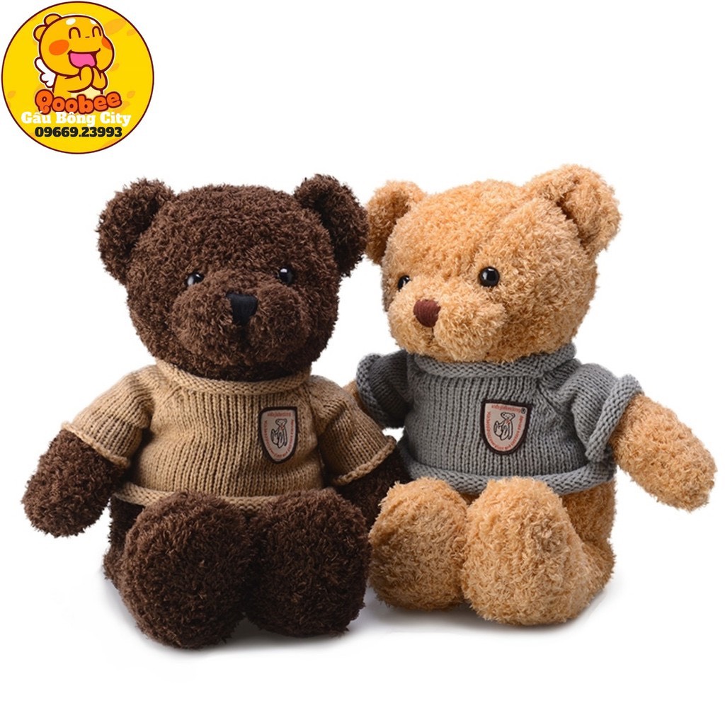 Gấu bông teddy head tales áo len chỉ cao cấp gấu bông city