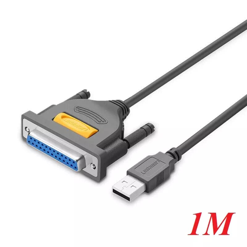 Ugreen 20793 1m màu đen cáp tín hiệu chuyển đổi usb 2.0 sang db25 âm cao cấp 20224