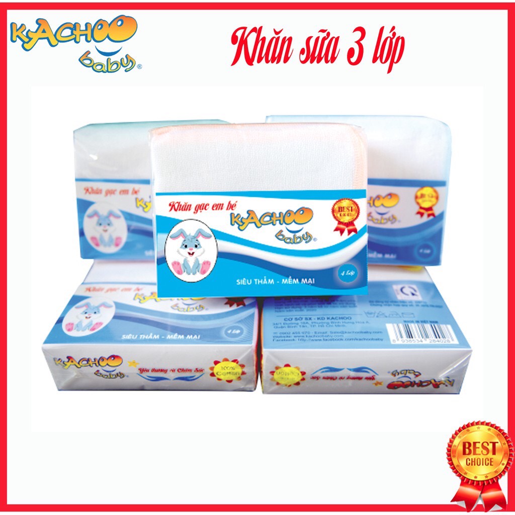 Khăn sữa nhật 3 lớp/4 lớp/5 lớp cao cấp kachoobaby siêu thấm mềm mại cho bé - beekids plaza