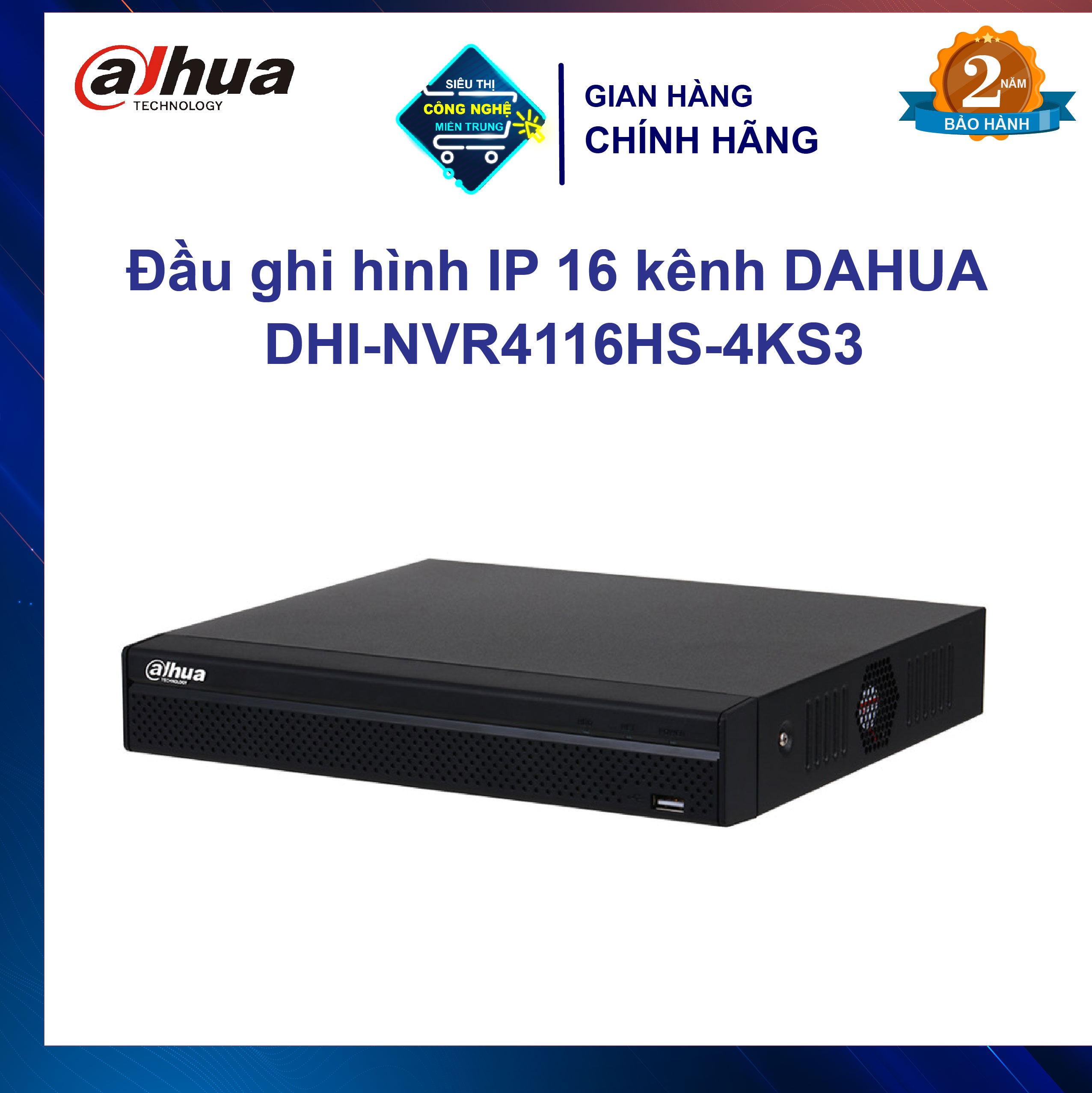 Đầu ghi hình IP 16 kênh DAHUA DHI-NVR4116HS-4KS3
