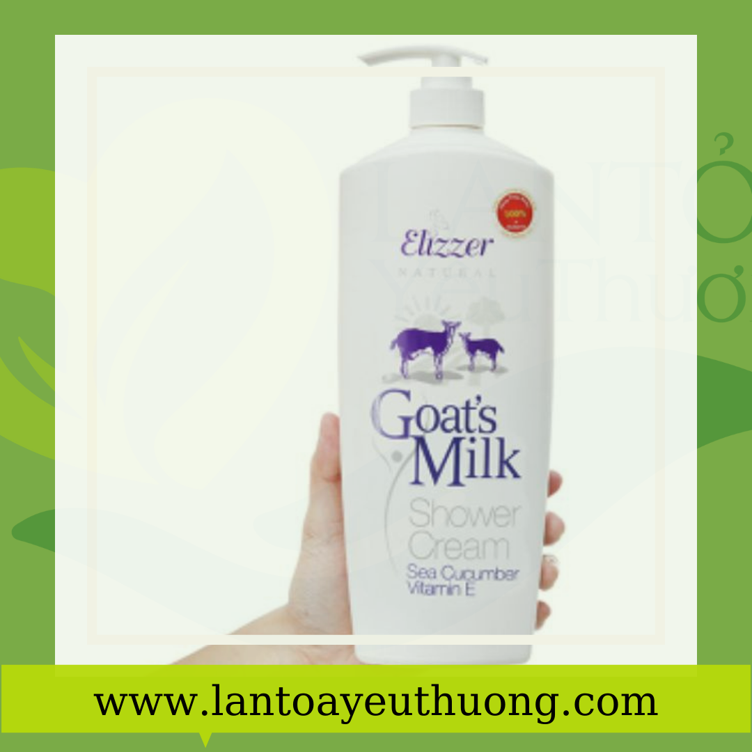 Sữa tắm dưỡng sáng da elizzer chiết xuất sữa dê