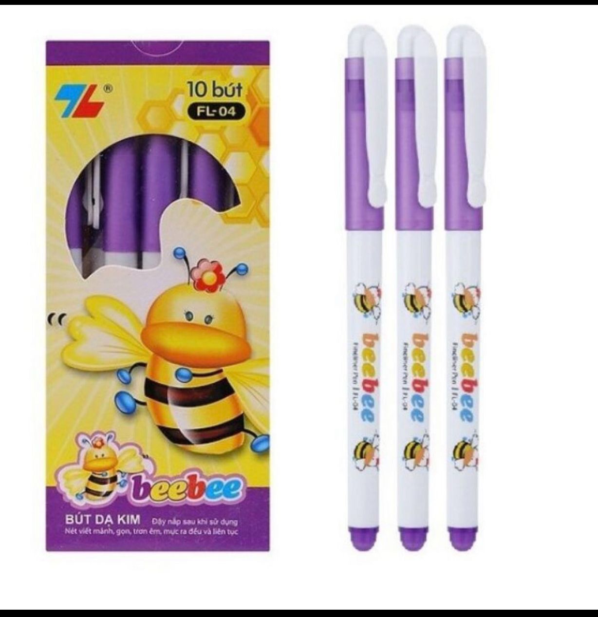 1 hộp bút Bebe tím