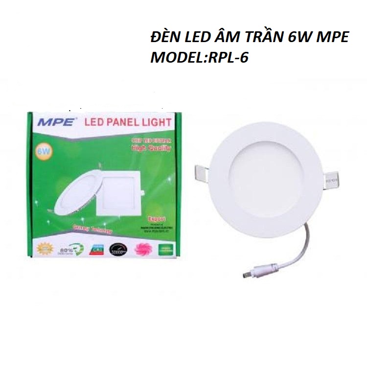 [HCM]ĐÈN LED ÂM TRẦN 6W MPE MÃ SP RPL-6