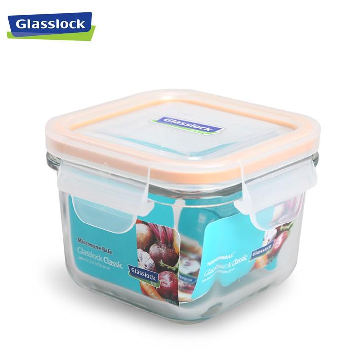 Hộp thủy tinh vuông glasslock hàn quốc mcsb021 210ml trữ đồ ăn dặm