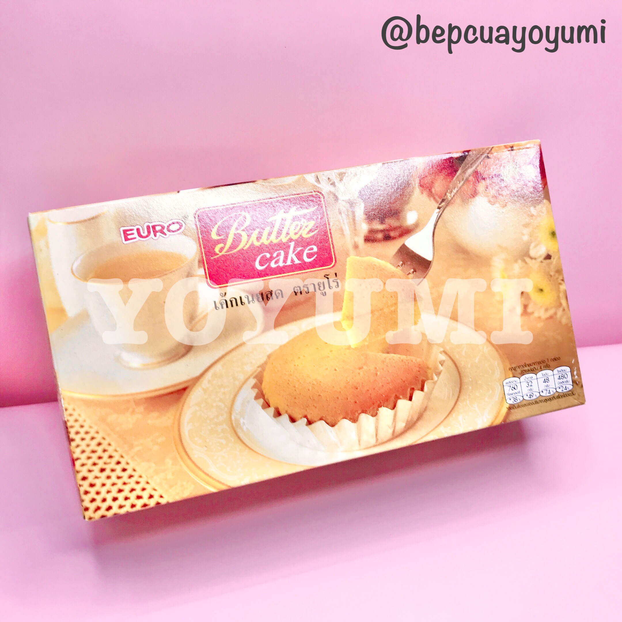 Bánh euro butter cake vị trứng hộp giấy 160g