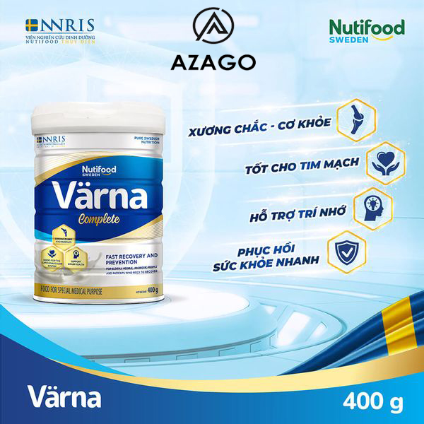 Thực phẩm dinh dưỡng värna complete lon 400g lc400az-thương hiệu nutifood– azago