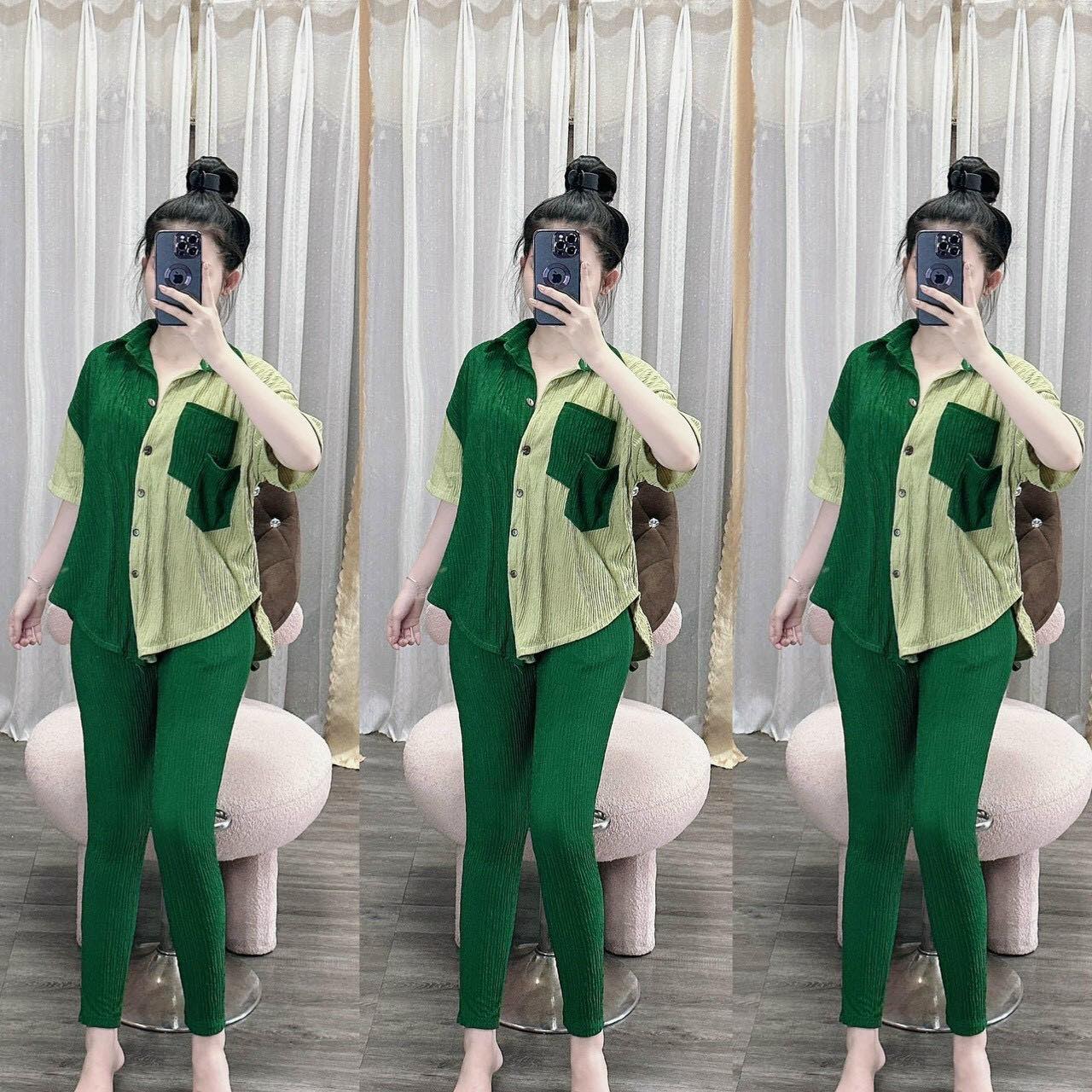 SET BỘ THUN XỐP DÀI PHỐI MÀU THỜI TRANG SIÊU DỄ THƯƠNG