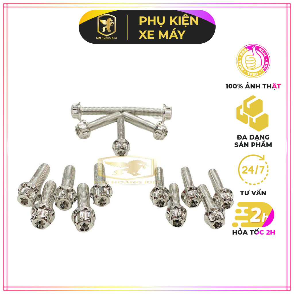 [ HCM ]  Ốc SALAYA đầu Trụ S3 Inox 304 Đủ loại Size gắn mọi loại xe máy Sirius Exciter Winner Sonic Satria Wave Dream 5li 6li 8li 10li , Uy Tín, Chất Lượng, Mua Ngay