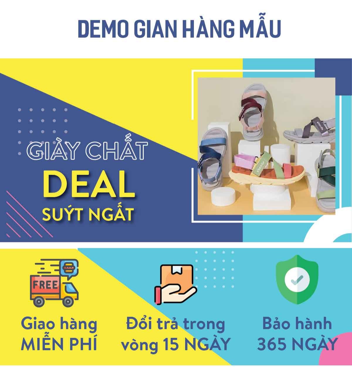 6 Banner trang trí gian hàng cơ bản - Ngành hàng Phụ kiện-Giầy dép AnJi Creative
