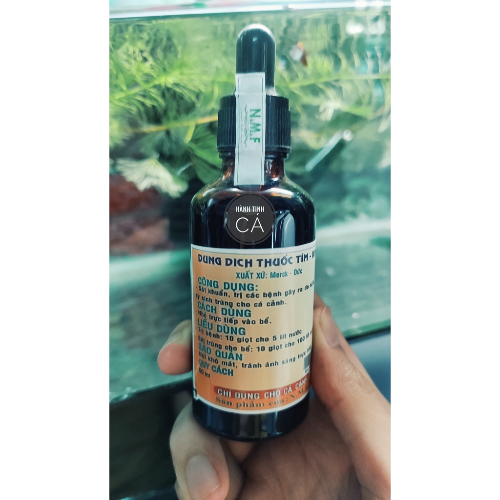 Thuốc Tím (KMnO4) tinh khiết cho CÁ VÀNG và các loại cá khác - Chai 50ml chất lượng cao nhập khẩu (Merck)