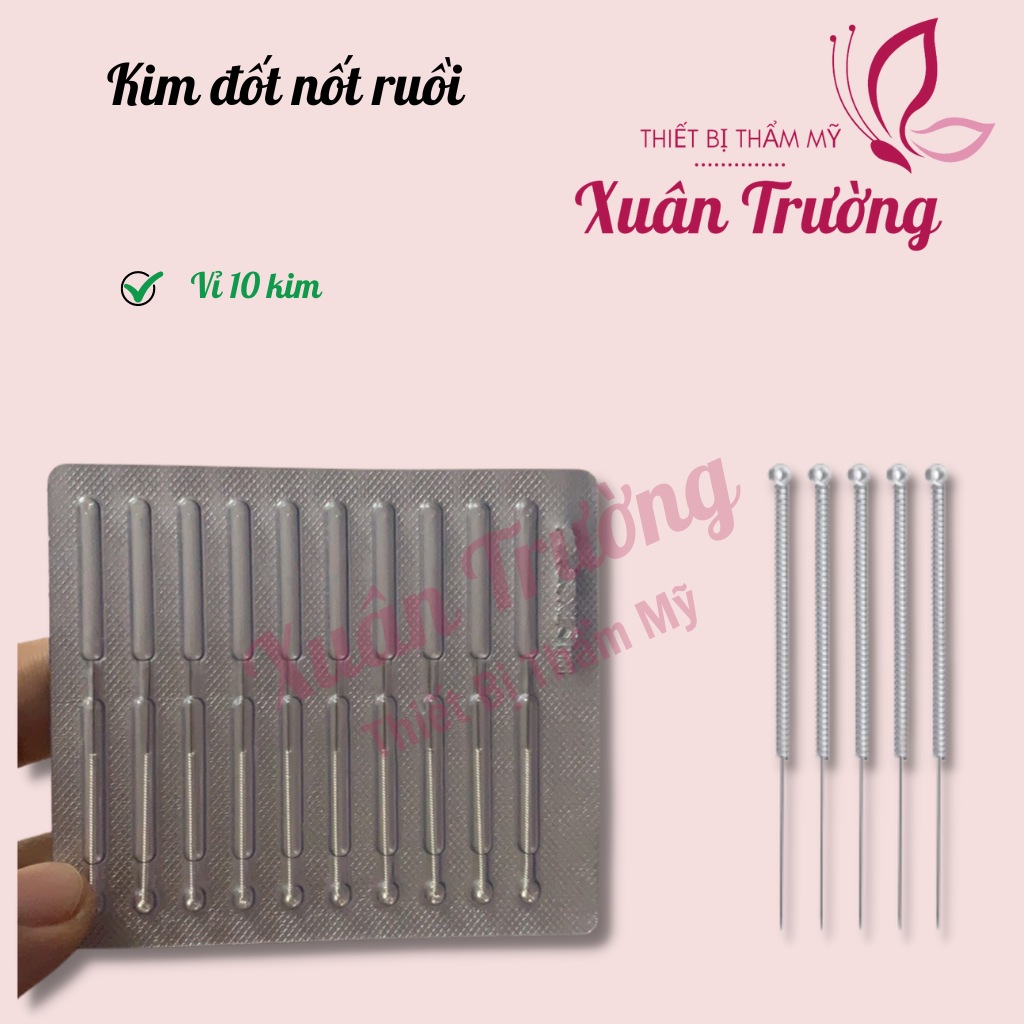 Vỉ kim đốt mụn ruồi nhỏ, kim cắt mụn thịt