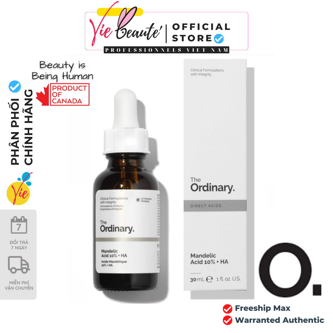 The Ordinary Mandelic Acid 10% + HA – Tinh chất tẩy da chết hóa học The Ordinary 30ml