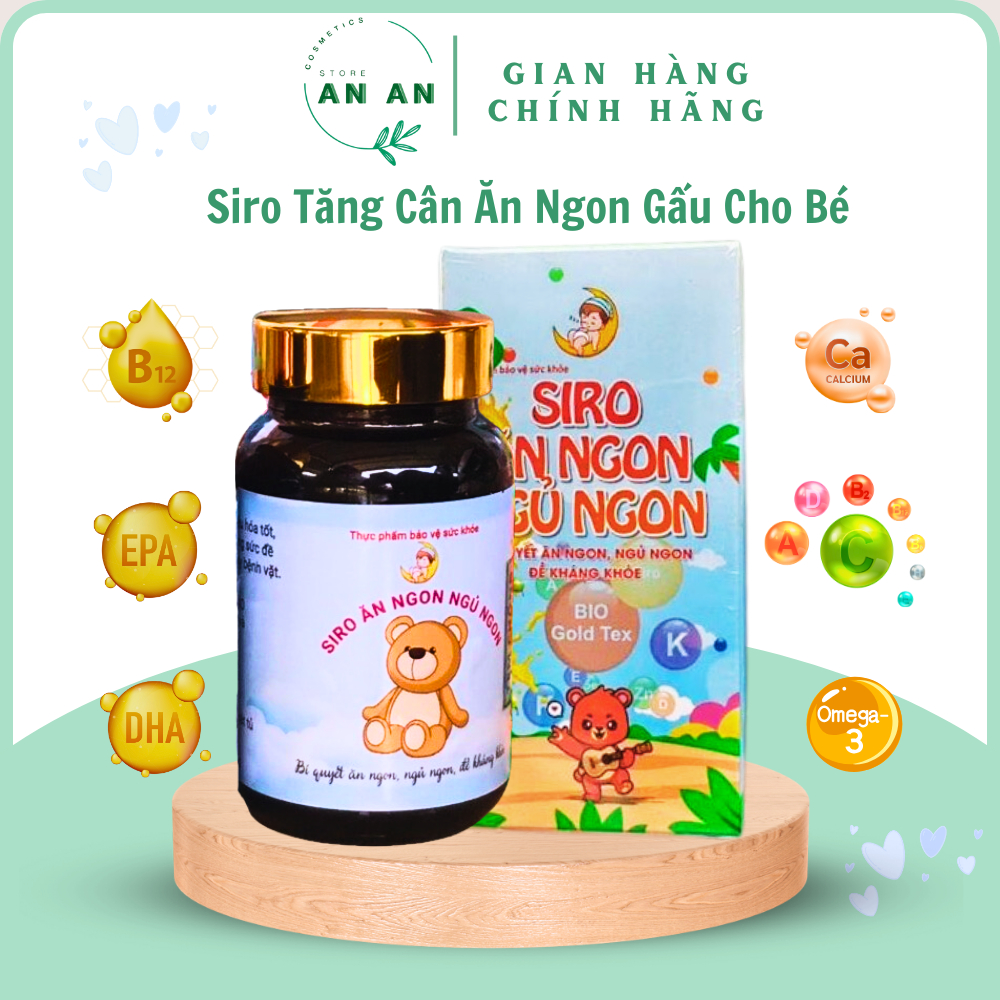 Siro ăn ngon gấu, giúp bé tăng cân, ăn ngon, ngủ ngon, tiêu hoá tốt, tăng cường đề kháng