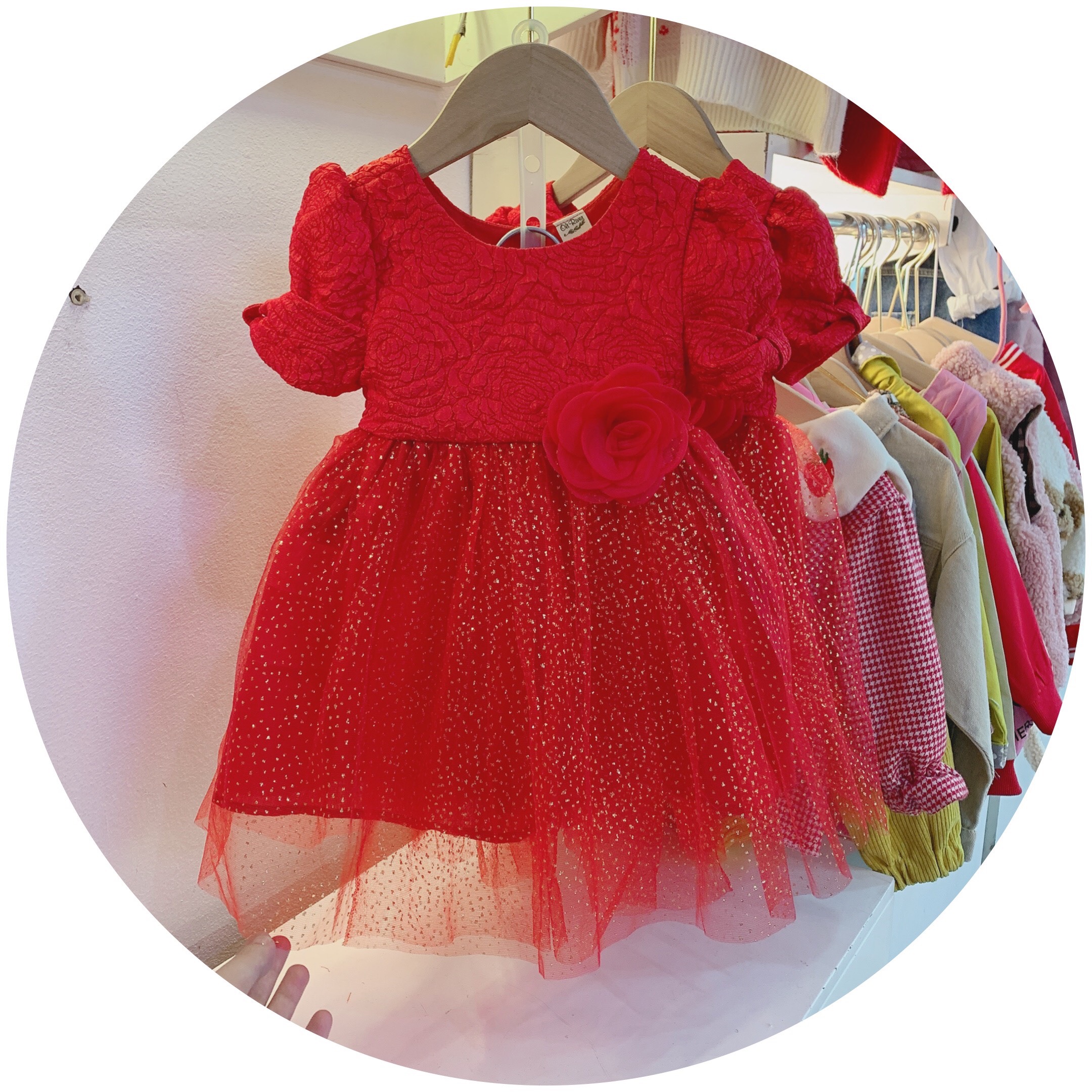 [HCM]Đầm công chúa đỏ cho bé gái DN309