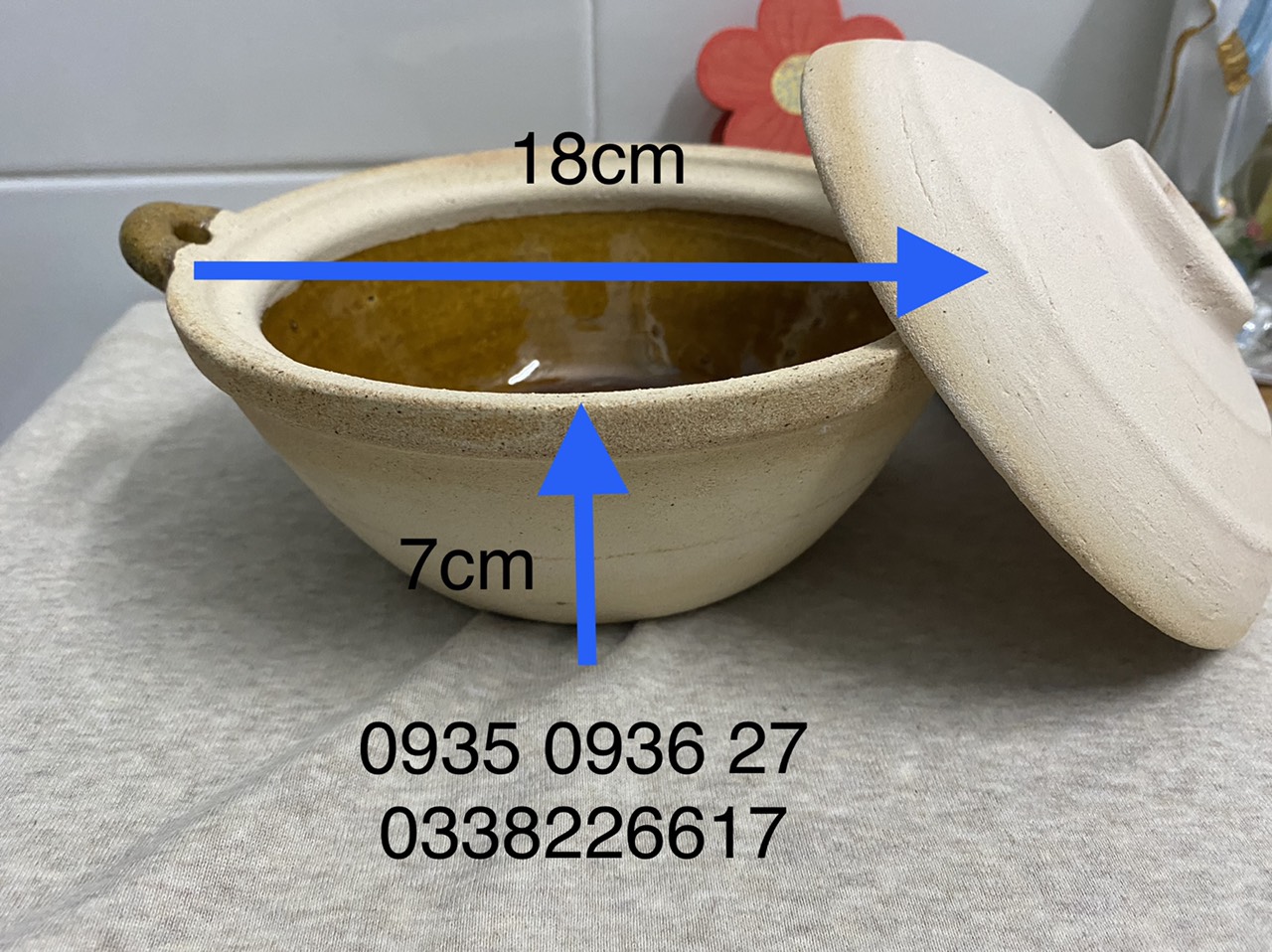 278. Nồi tráng men đất cát trắng Phú Yên