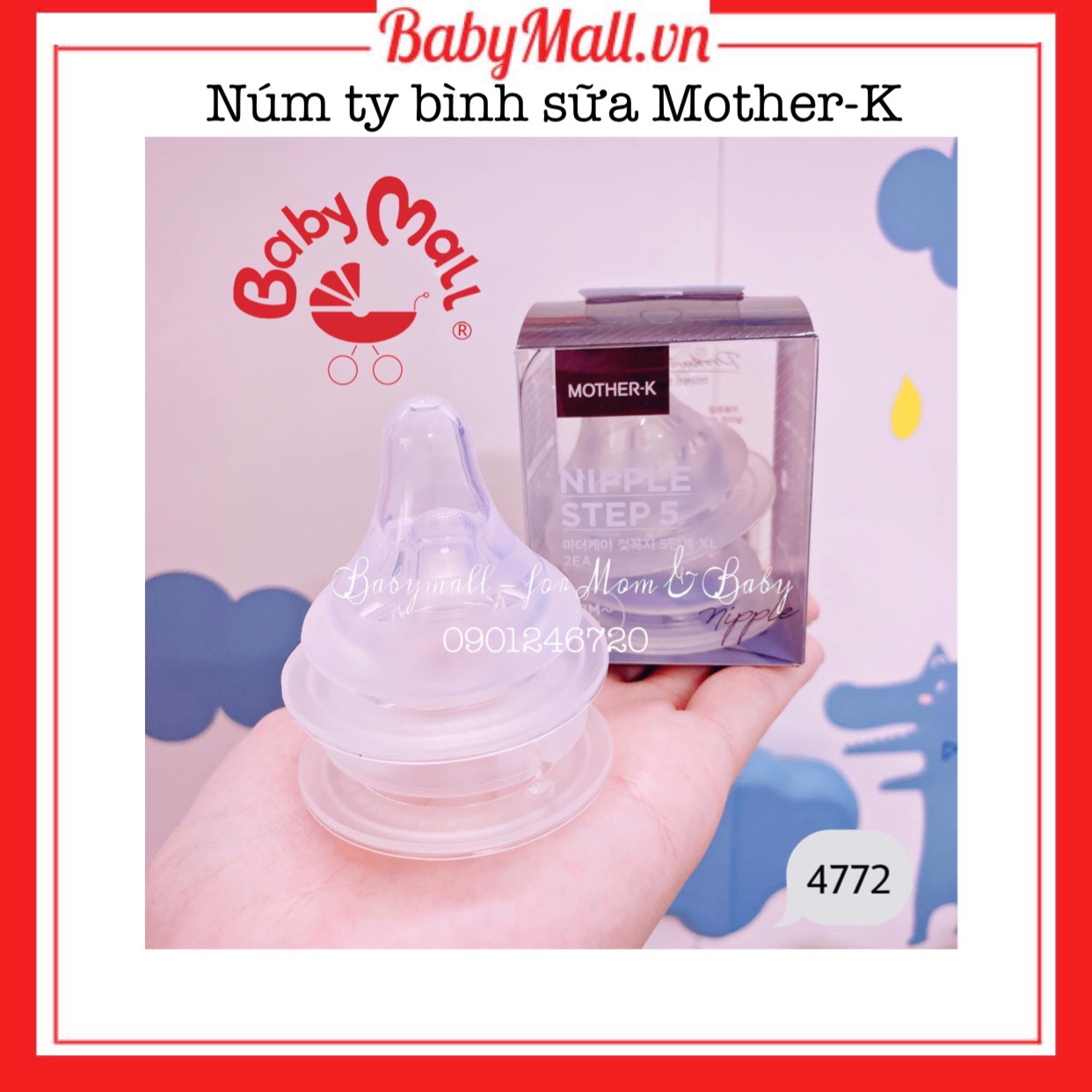 Núm bình sữa Mother-K Babymall.vn