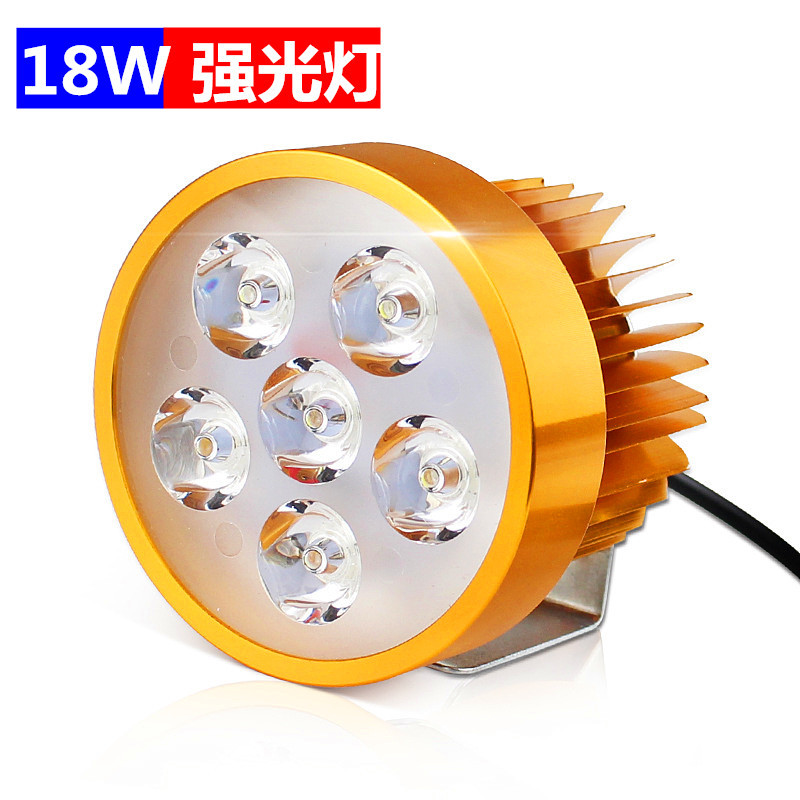 -A Xe Điện Xe Máy led Phụ Kiện Sửa Đổi Đèn Pha 12V-80V Đèn Siêu Sáng Thông Dụng Đèn Chiếu Sáng Ngoài 6 Hạt Cườm 18W