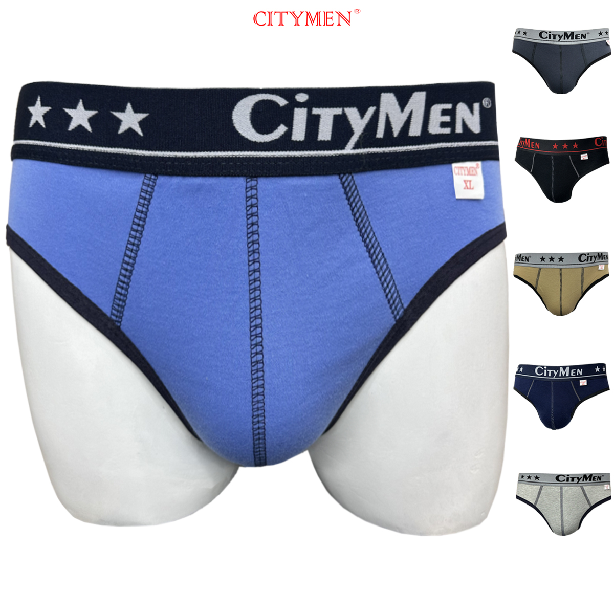 Combo 5 Quần Lót Nam vải cotton co giãn 2 chiều lưng CITYMEN, đồ lót - MSLZ-CTM2C