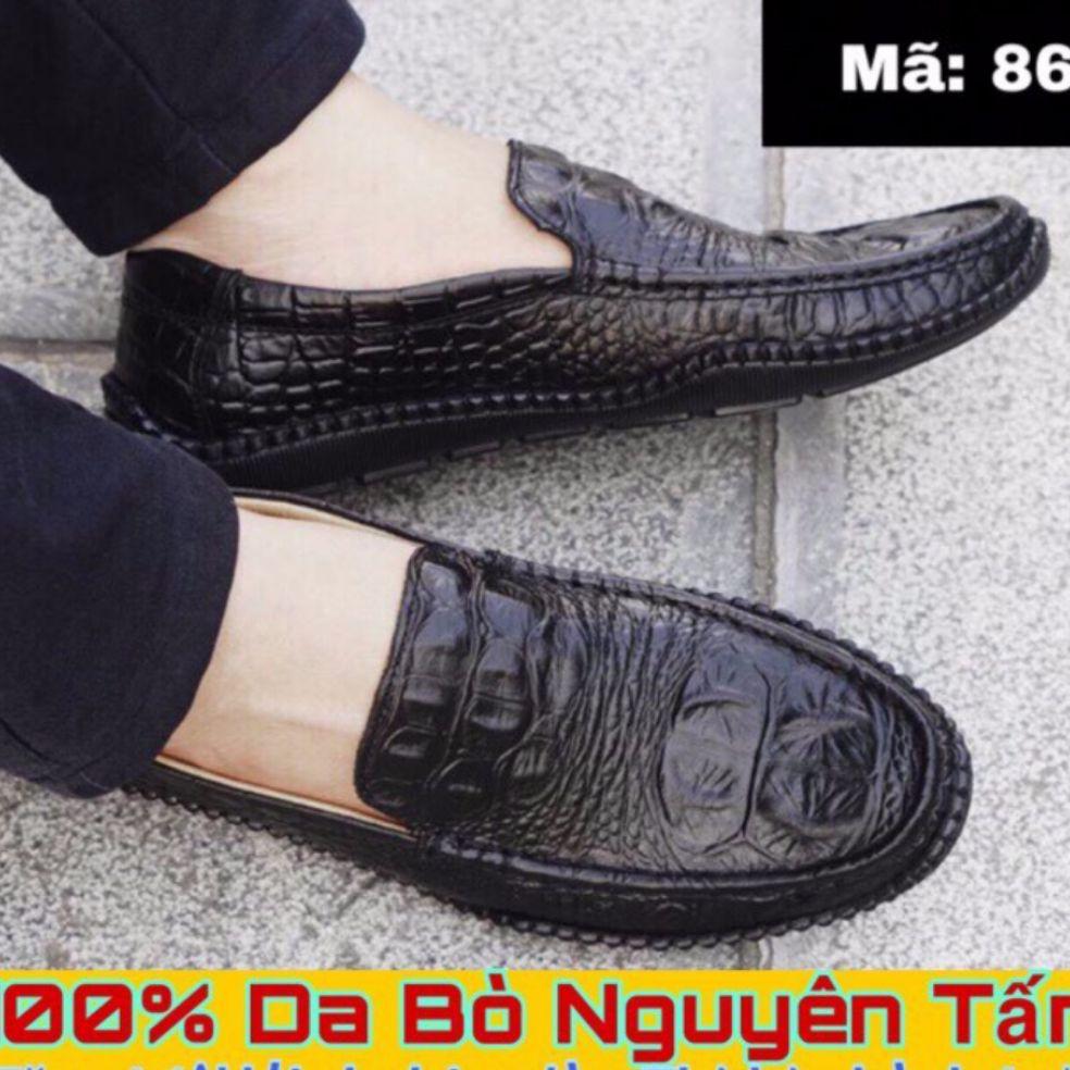 [ẢNH ThẬT] giá sỉ  giầy lười nam da bò khâu đế siêu bền hàng mềm ôm chân