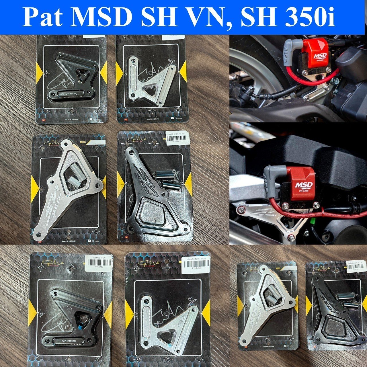 Pat msd sh vn, sh 350i nhôm cnc-gh racing