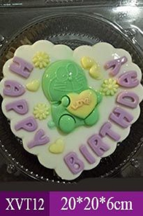 Khuôn nhựa rau cau sinh nhật hình Doremon 20cm/ Khuôn rau cau nhựa happy birthday doremon 20cm/ Chất liệu: nhựa/ Kích thước 20 x 6cm