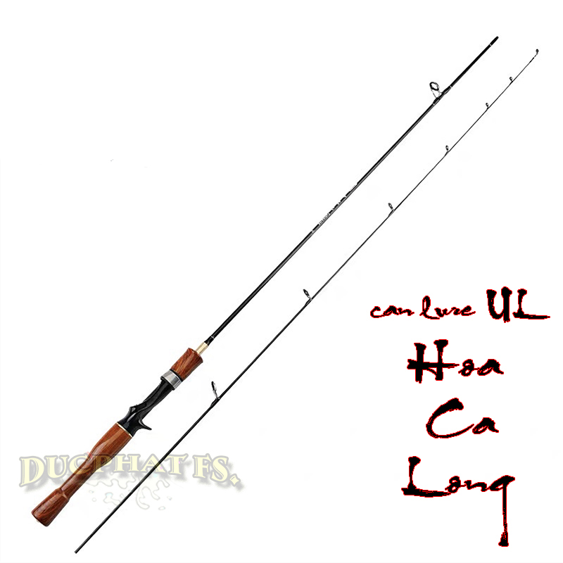 Cần câu máy ul , cần ul cán gỗ câu lure , câu suối, cháp