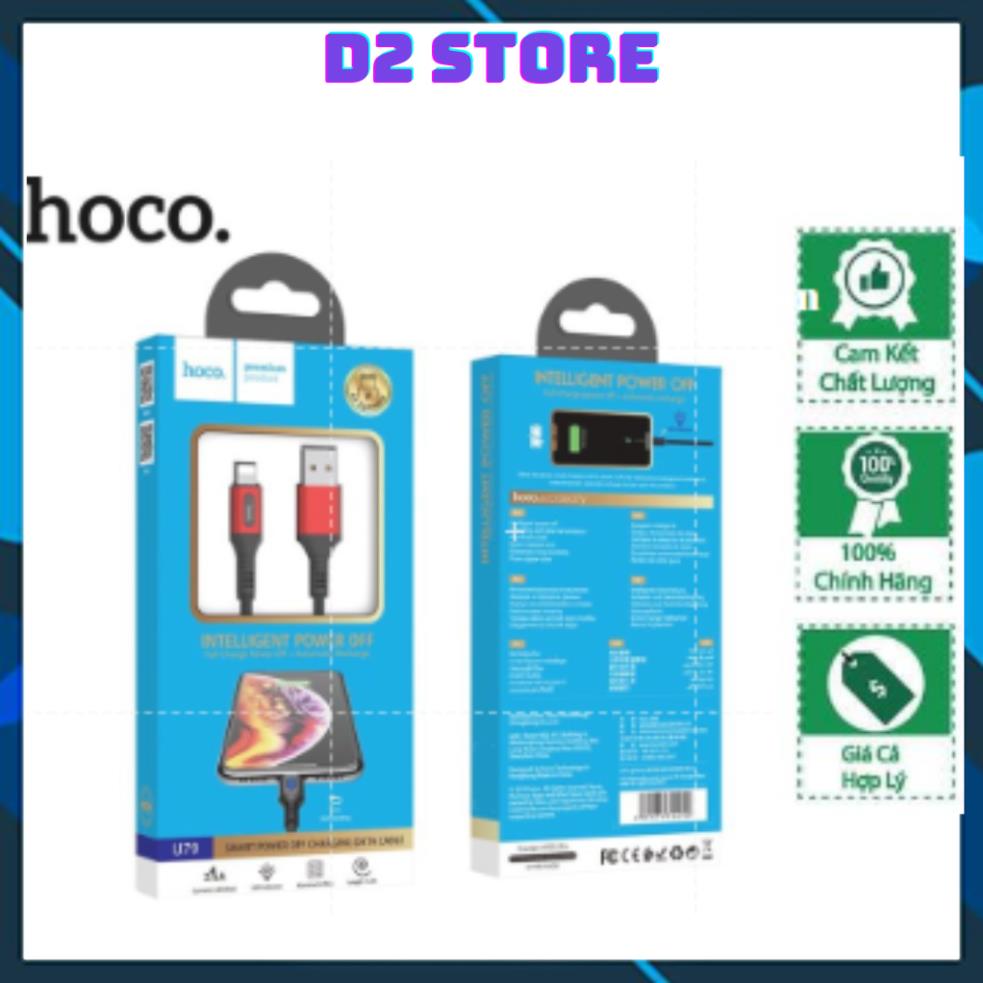Cáp sạc thông minh hoco u79 lighting sạc nhanh tự ngắt khi đầy pin- d2 store .