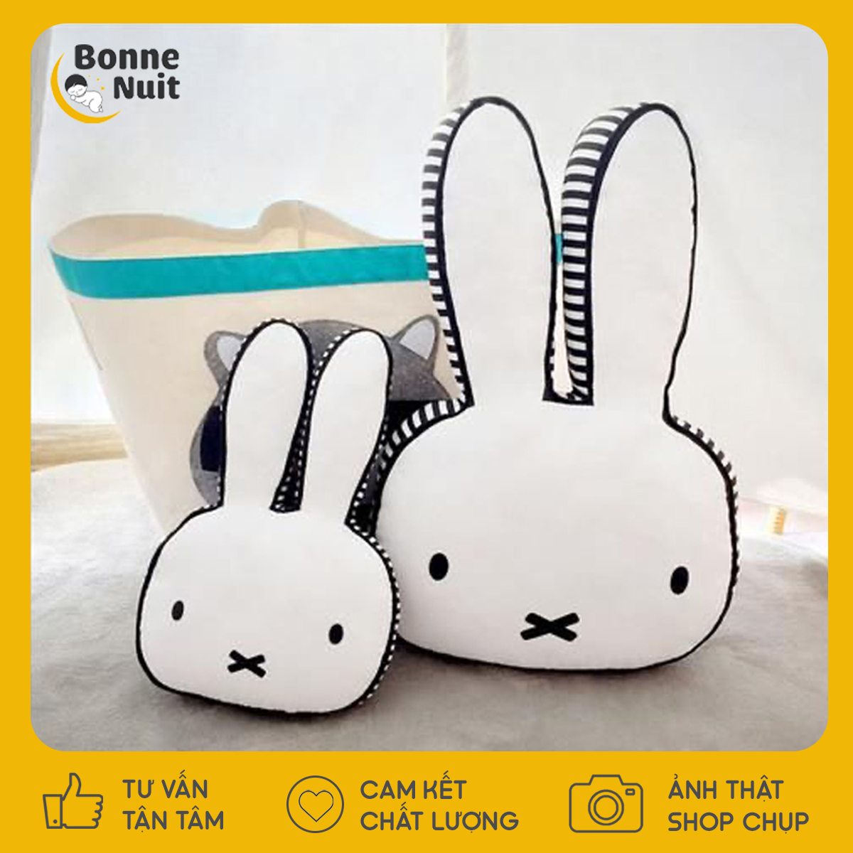 Gối thỏ Miffy 2 kích thước cho bé ôm và trang trí phòng