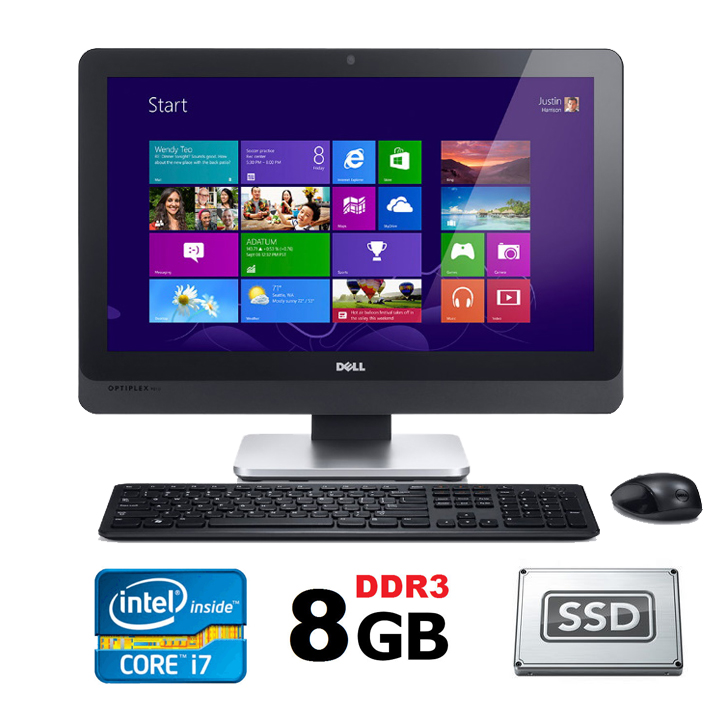 [Trả góp 0%]Máy tính All-in-One Dell Optiplex 9010 intel Core i7-3770 Ram 8GB SSD 256GB Màn 23"  Full HD kèm phím chuột không dây tích hợp webcam và loa máy tính liền khốicây máy tính liền màn