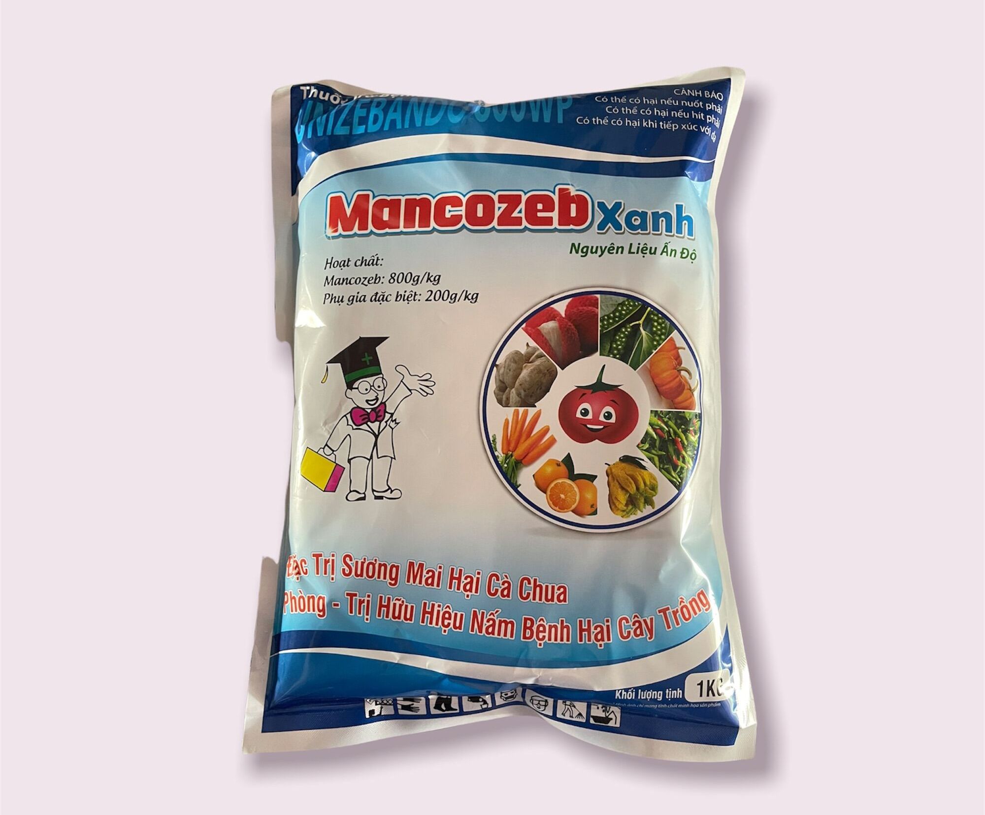 Thuốc trừ bệnh cây trồng Mancozeb, trừ vàng lá, cháy lá, xì mủ, nứt thân, thối rễ chết nhanh thán thư, rỉ sắt, sương mai