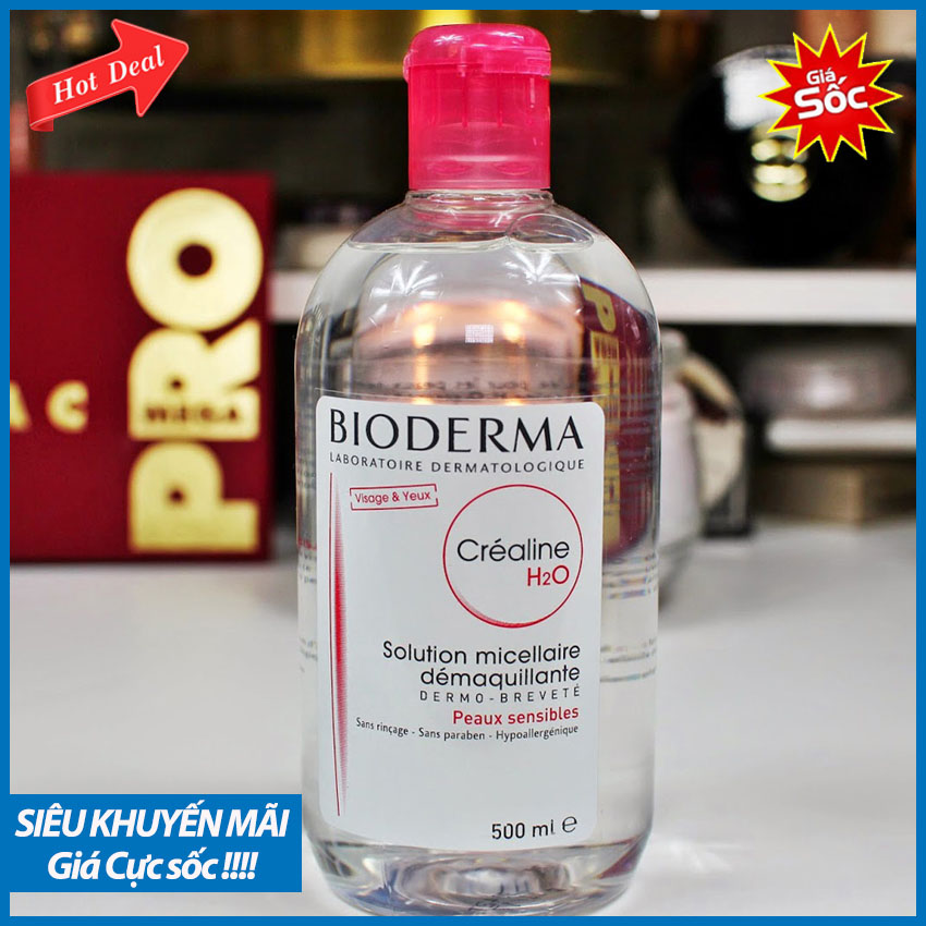 [HÀNG XỊN] NƯỚC TẨY TRANG - 500ML; Giúp làm sạch sâu lỗ chân lông, lớp trang điểm hằng ngày; giúp chống oxi hóa, giảm viêm và làm chậm quá trình lão hóa da