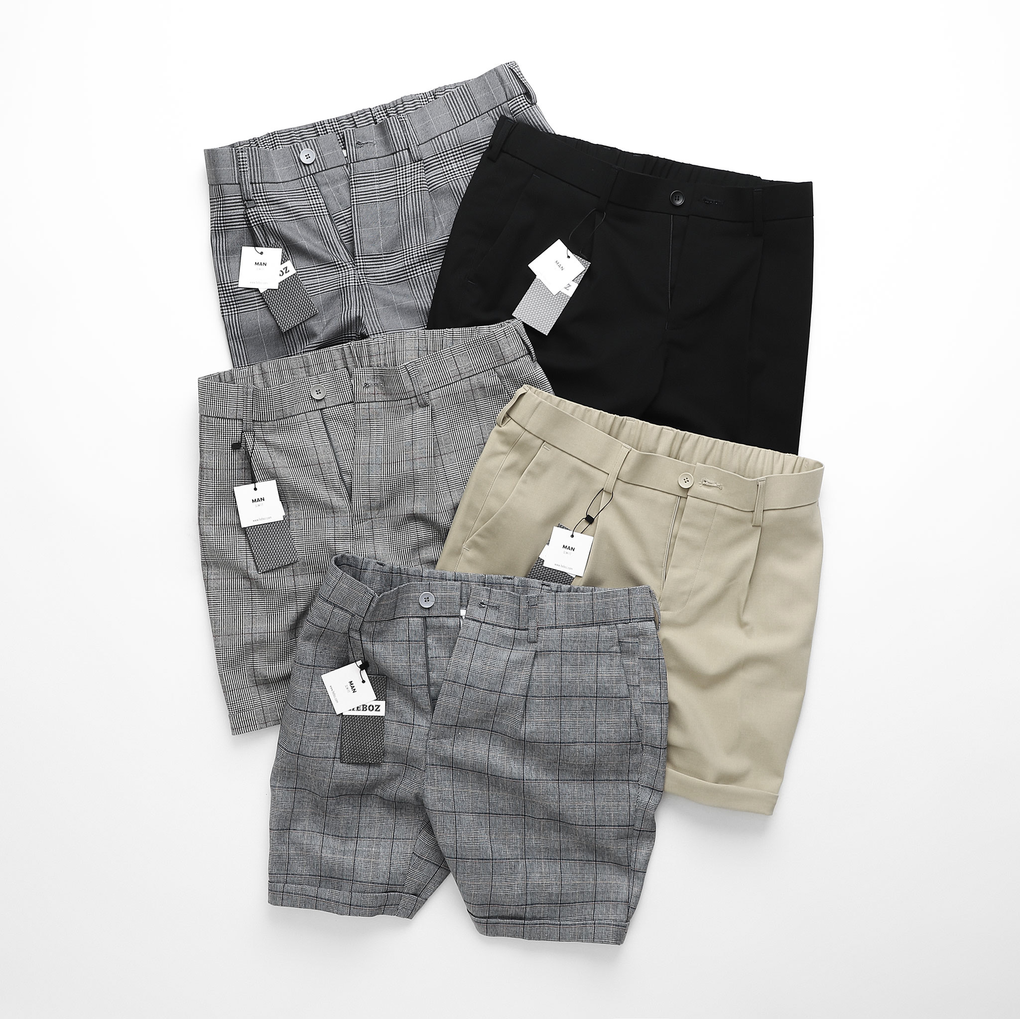 Quần short tây nam, quần âu ngắn HEBOZ 5M co giãn nhẹ, lưng chun, dáng công sở trẻ trung - 00000763