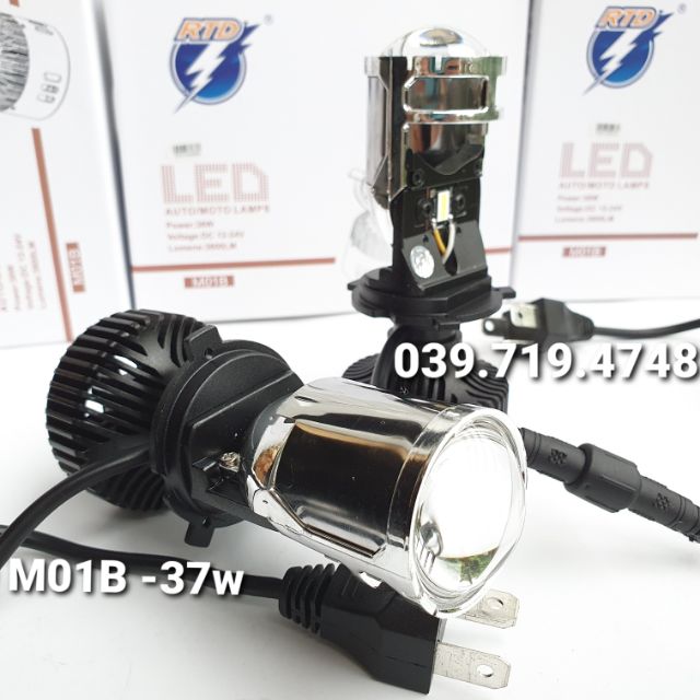 Đèn led bi cầu mini M01b bản cao cấp 2020 chân h4